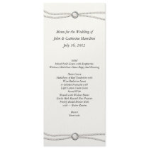 Custom Skinny Wedding Table Menu Invitations