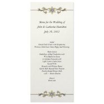 Custom Skinny Wedding Table Menu Invitations