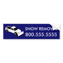 custom snow removal : snow plow truck bumper sticker