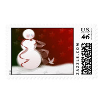 Custom Snowman Christmas Postage postage by aslentz Custom Snowman Christmas Postage postage