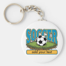 Custom Soccer Add Text Key Chain