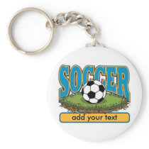 Custom Soccer Add Text Key Chain