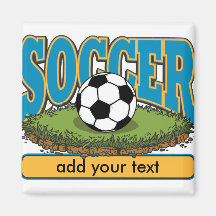 Custom Soccer Add Text Magnet