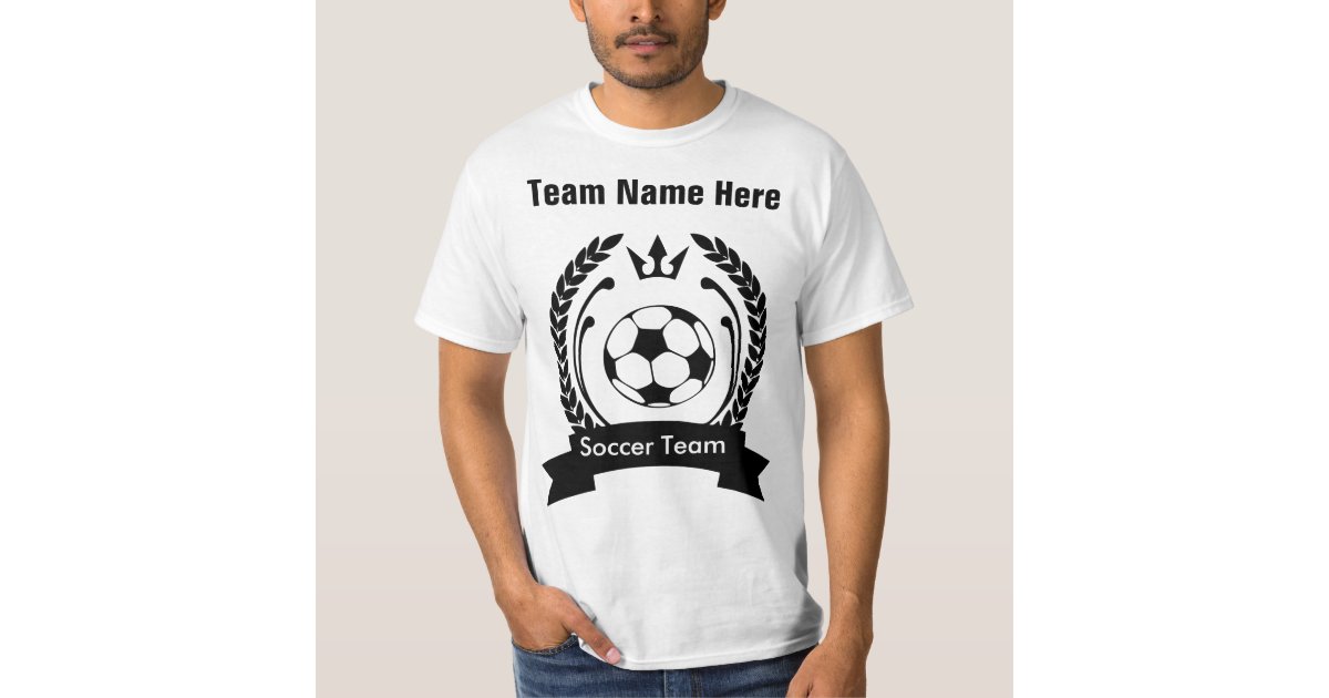 Custom Soccer Team TShirt Template Zazzle