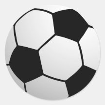 Custom SoccerBall for soccer Teams and Soccer Fans Round Sticker