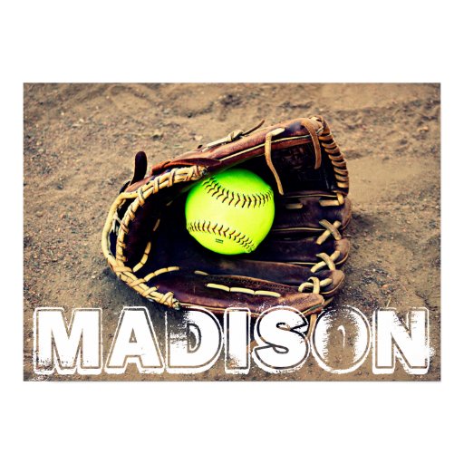 Custom Softball Poster Zazzle