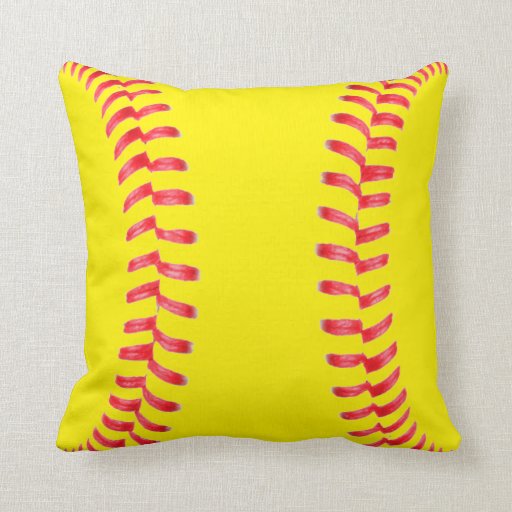 Custom Softball Throw Pillow Zazzle