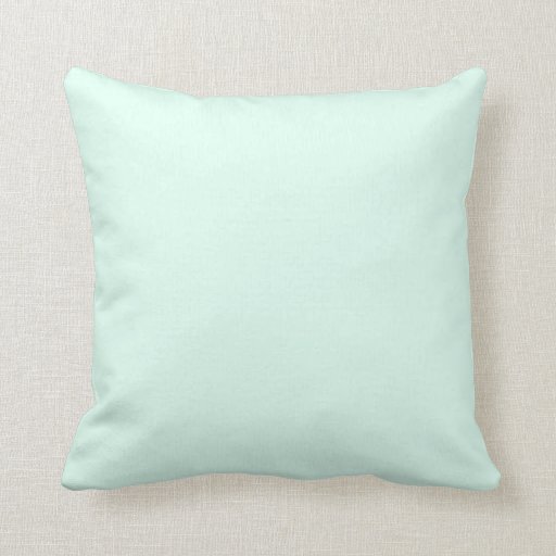 Custom Solid Light Mint Green Color Pillows Zazzle