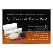Custom Spa Manicure & Pedicure Party Invitations