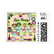 Custom Spa Party Postage Stamps