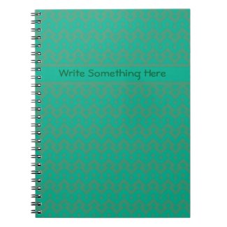 Custom Spiral Notebook, Emerald Green Geometric