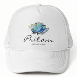 Custom Spiritual Name Hat: Blue Lotus Design