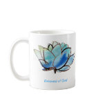 Custom Spiritual Name Mug: Blue Lotus Design