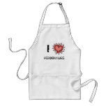 CUSTOM SPLATTER I HEART DESIGN aprons