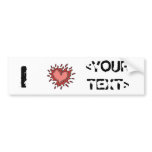 CUSTOM SPLATTER I HEART DESIGN bumper stickers