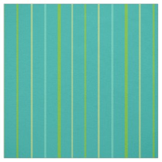 Custom Spring Stripes on Teal Pattern Fabric