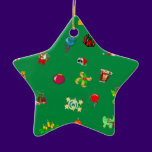 custom star ceramic christmas ornament ornaments