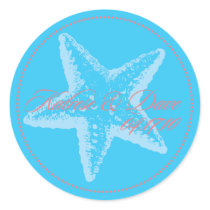 Custom Starfish Monogram Sticker by belletristics Custom Starfish Monogram Sticker
