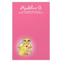 Custom Stationery - Angel Fairy Kitty Cat Art