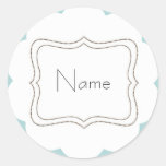 Custom Sticker Label Blue