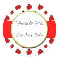 Custom Strawberry Pattern Canning Sticker stickers