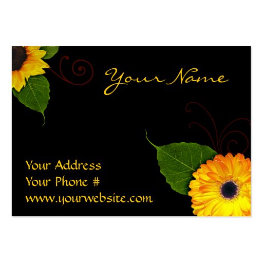 Custom Sunflower Business Cards (front side)