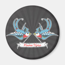 Custom Swallows Refrigerator Magnet