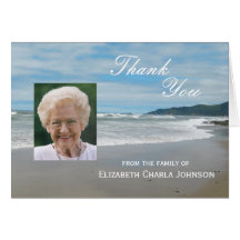 Custom Sympathy Thank You Card - Beach