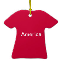 Custom t-shirt christmas tree ornaments