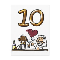 Custom Table Number 10 Postcards