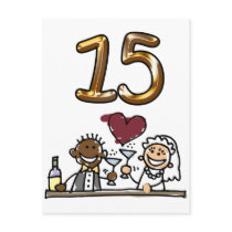 Custom Table Number 15 Postcards