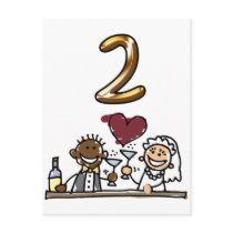 Custom Table Number 2 Postcards