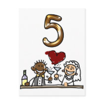 Custom Table Number Postcards