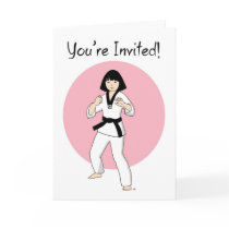 Custom Tae Kwon Do Princess Party Invitations cards