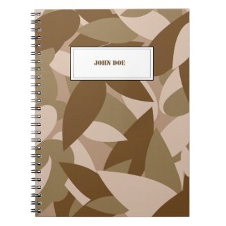 Custom Tag Name camouflage Spiral Note Books