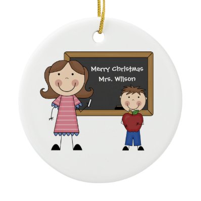 Custom Teacher Christmas Ornament