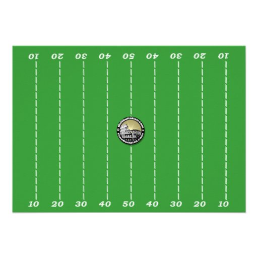 Custom Team Football Themed Baby Shower Invitation
