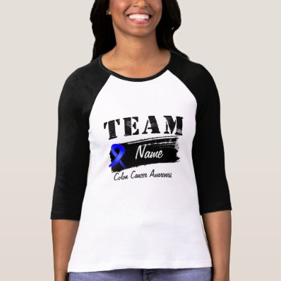 Custom Team Name - Colon Cancer T Shirts