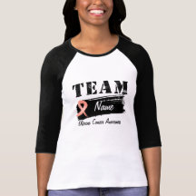 Custom Team Name - Uterine Cancer T-shirt