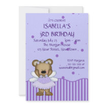 Custom Teddy Bear Blue Fairy Princess Custom Announcement