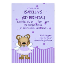 Custom Teddy Bear Blue Fairy Princess Custom Announcement