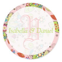 Custom Template Monogram Seal Stickers by MonogramGifts Custom Template Monogram Seal Stickers