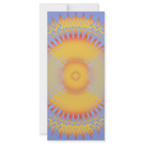 Custom Template: Regal Flames: Radial Abstract rack cards