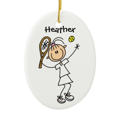 Custom Tennis Christmas Ornament