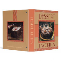 Custom Text Dessert Recipe Binder by jamiecreates1 Custom Text Dessert Recipe Binder