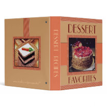 Custom Text Dessert Recipe Binder by jamiecreates1 Custom Text Dessert Recipe Binder