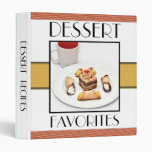 Custom Text Dessert Recipe Binder