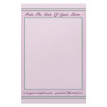 Custom Text Peach &amp; Grey Stationery