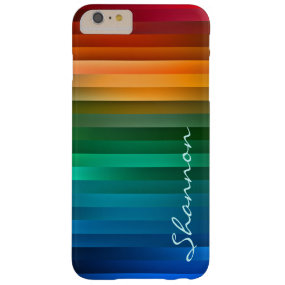 Custom Text Rainbow Stripe iPhone 6 case