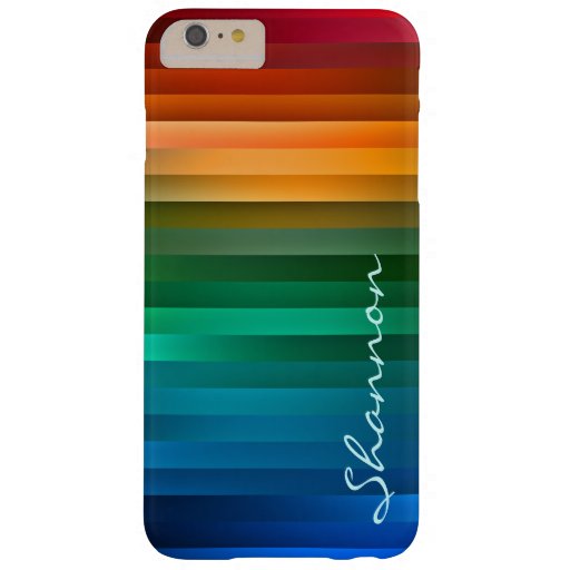 Custom Text Rainbow Stripe iPhone 6 case | Zazzle